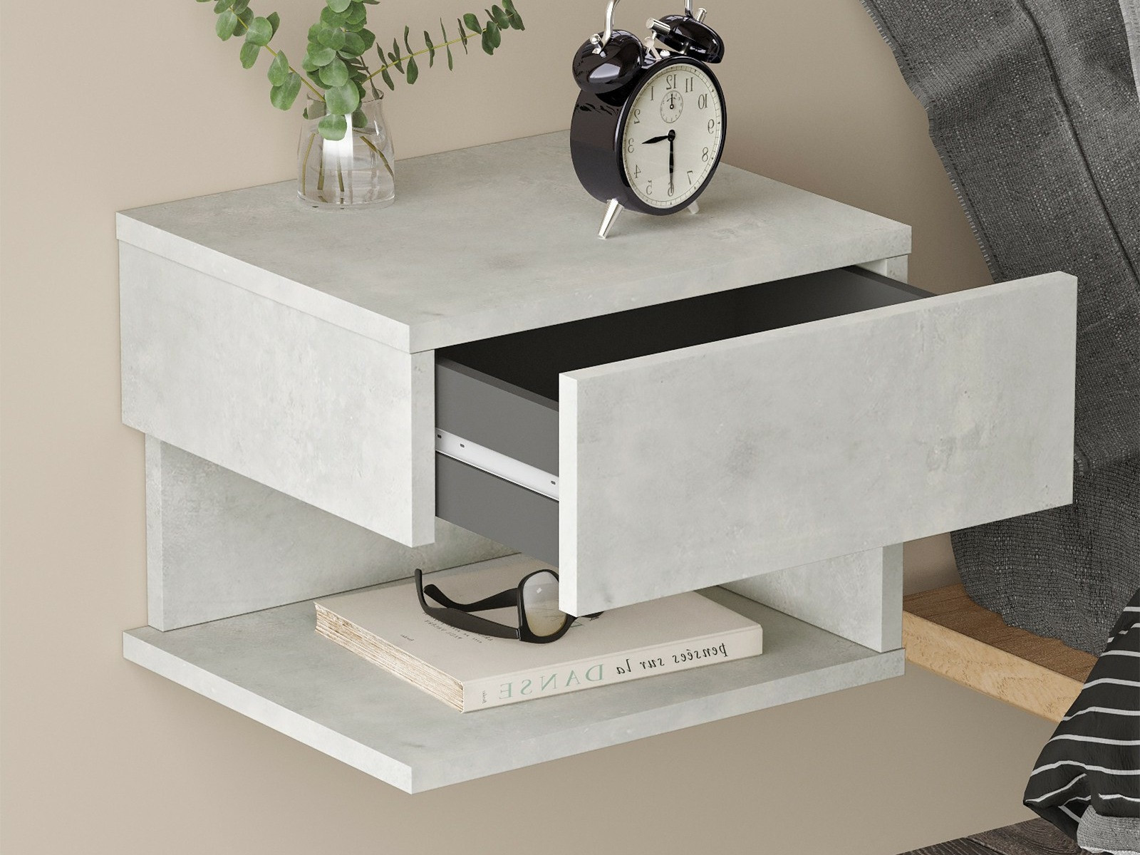 Nočna omarica Kailua 1517 (Svetlo siva)