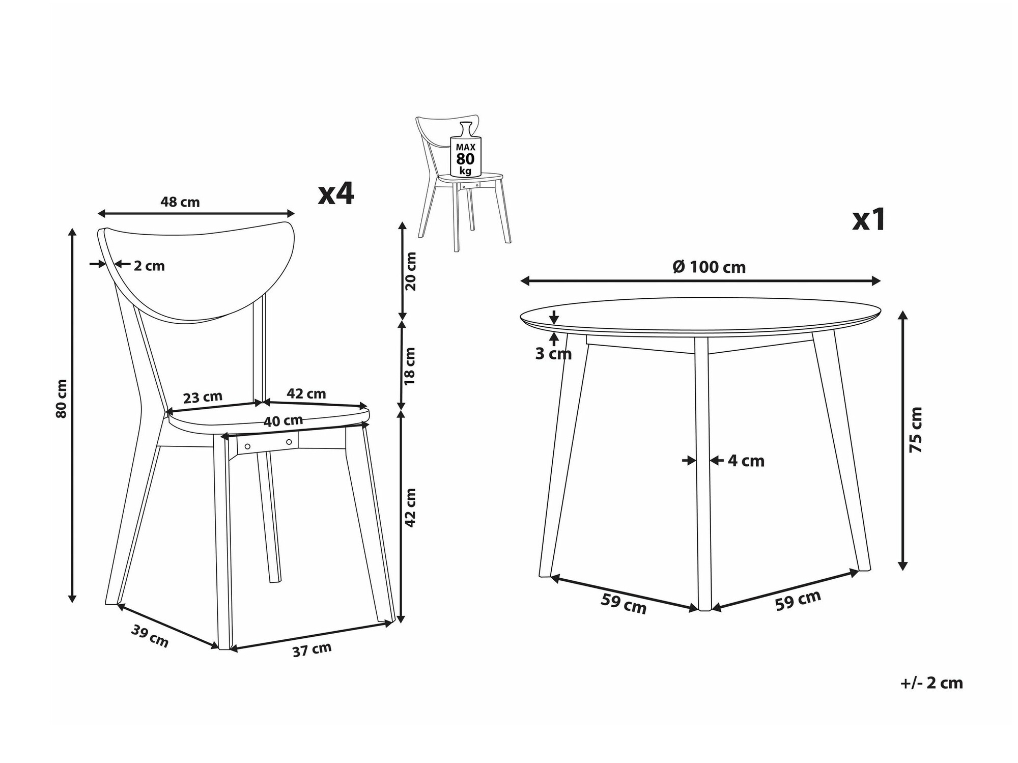 Jedilniški komplet Berwyn 1385