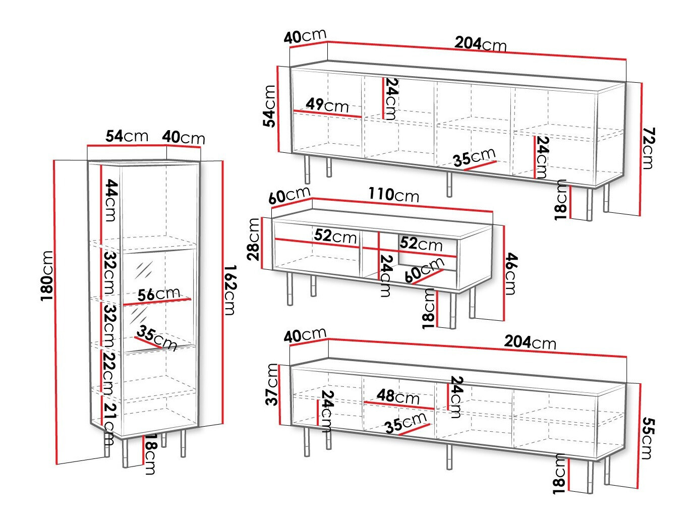 Komplet za dnevno sobo Elmteo 106