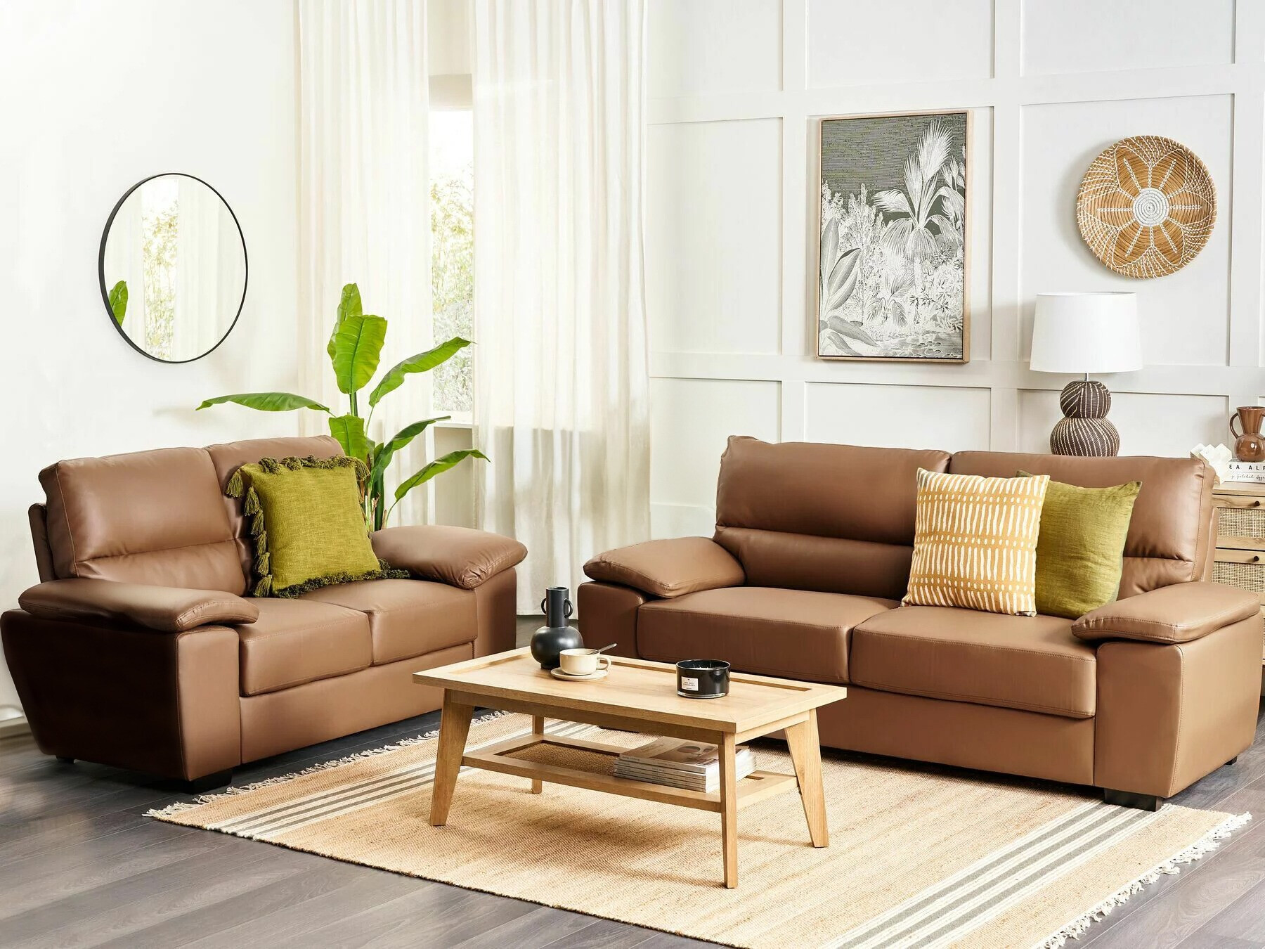 Komplet oblazinjenega pohištva Berwyn 1328 (Rjava)