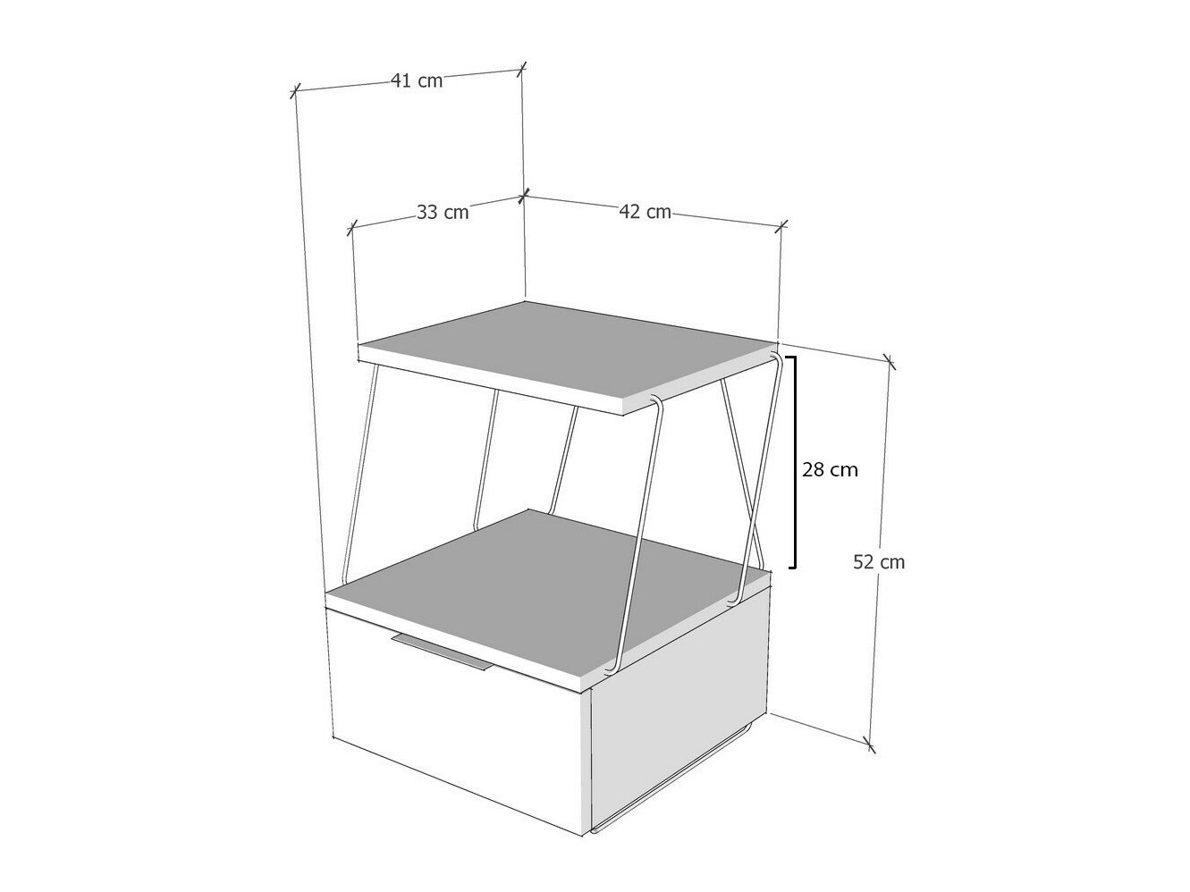 Nočna omarica Kailua 1541 (Antracit)