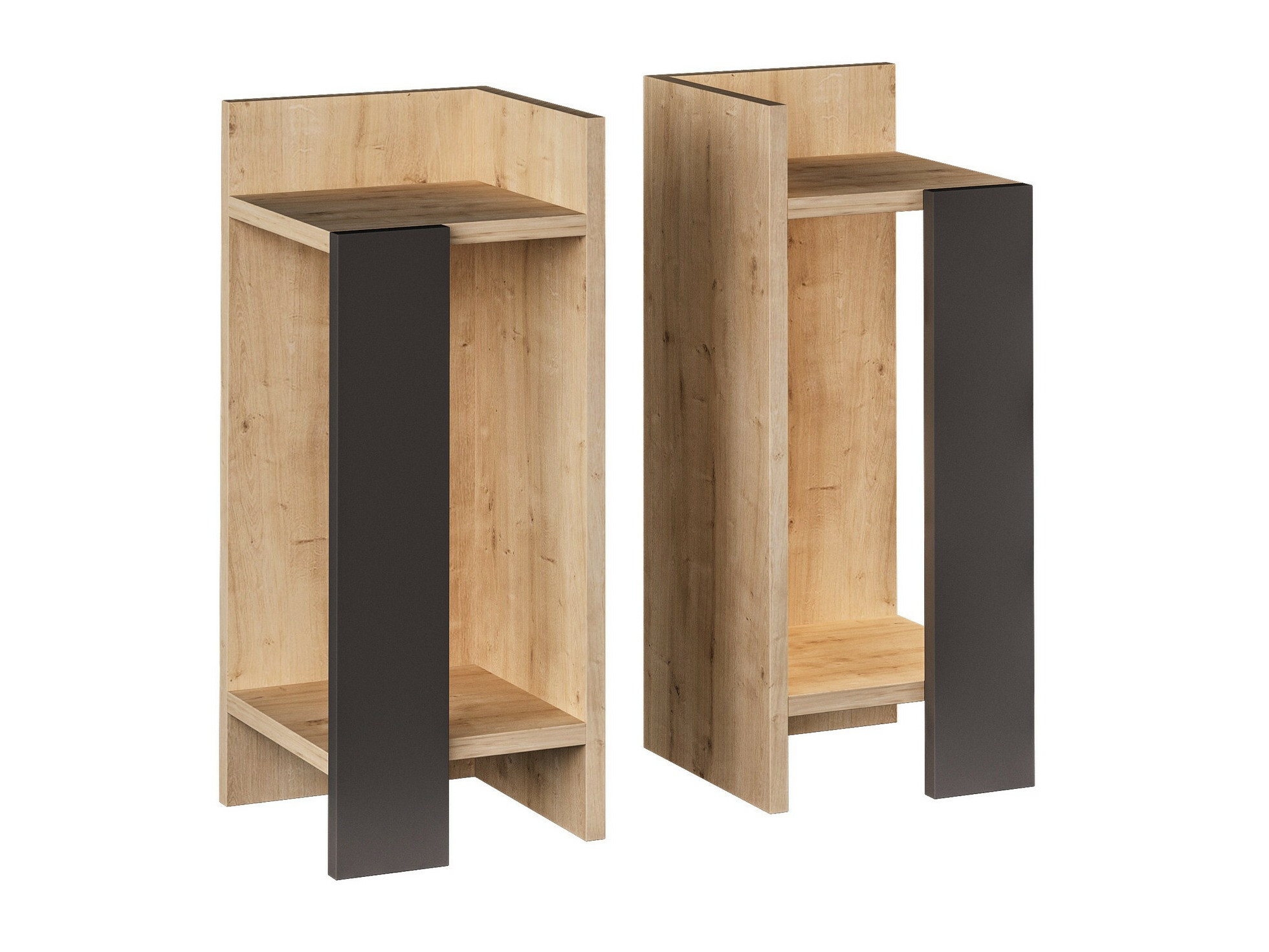 Komplet nočnih omaric Kailua 1545 (Hrast + Antracit)