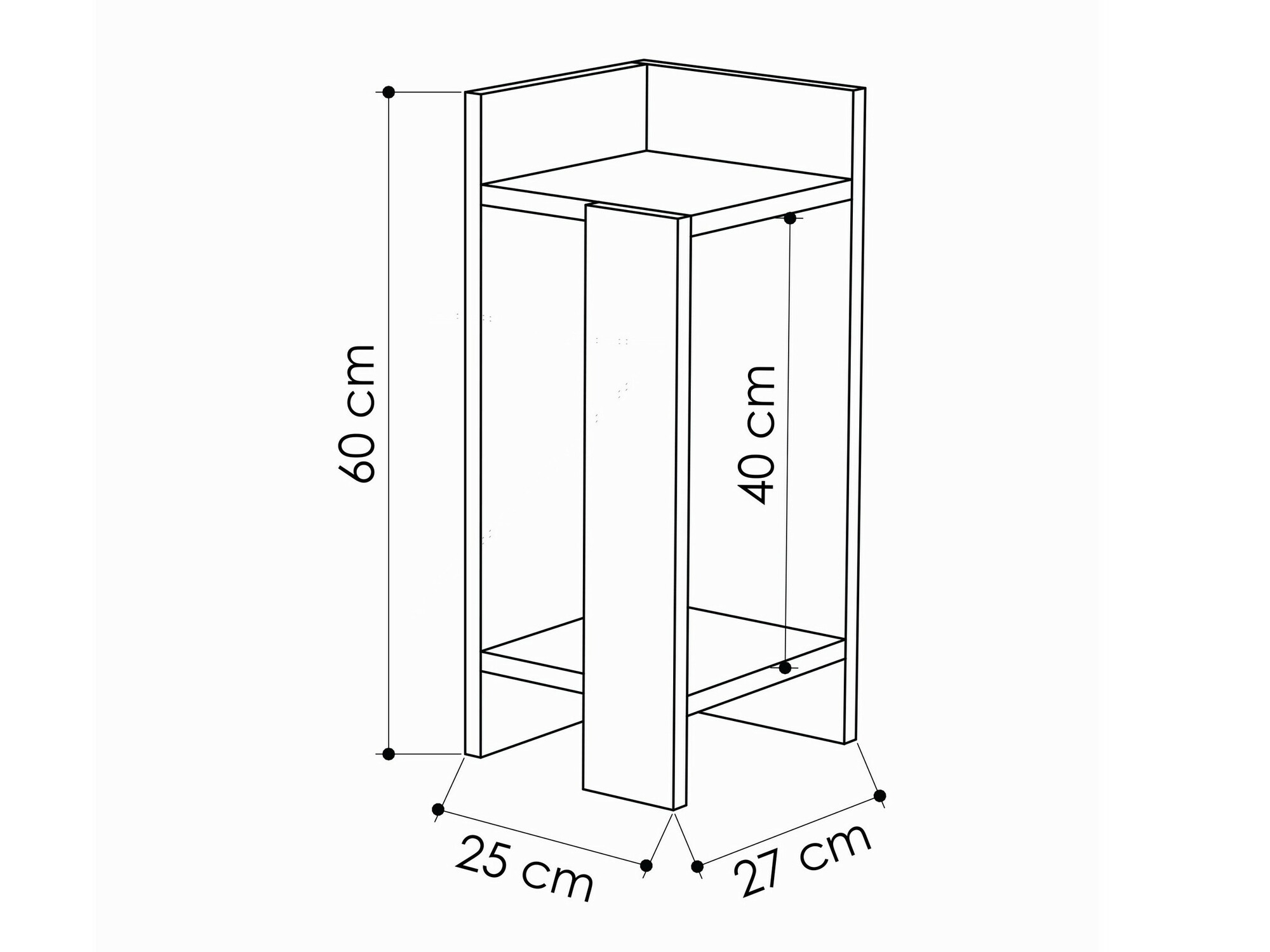 Komplet nočnih omaric Kailua 1545 (Hrast + Antracit)