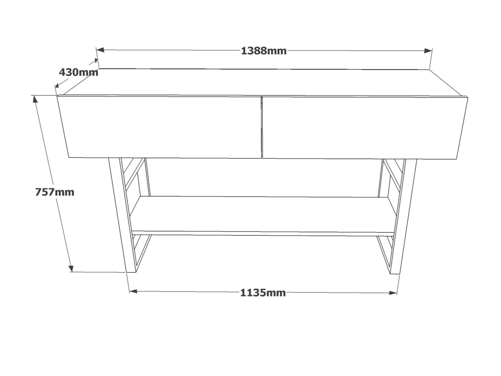 Konzolna miza Kailua 1597