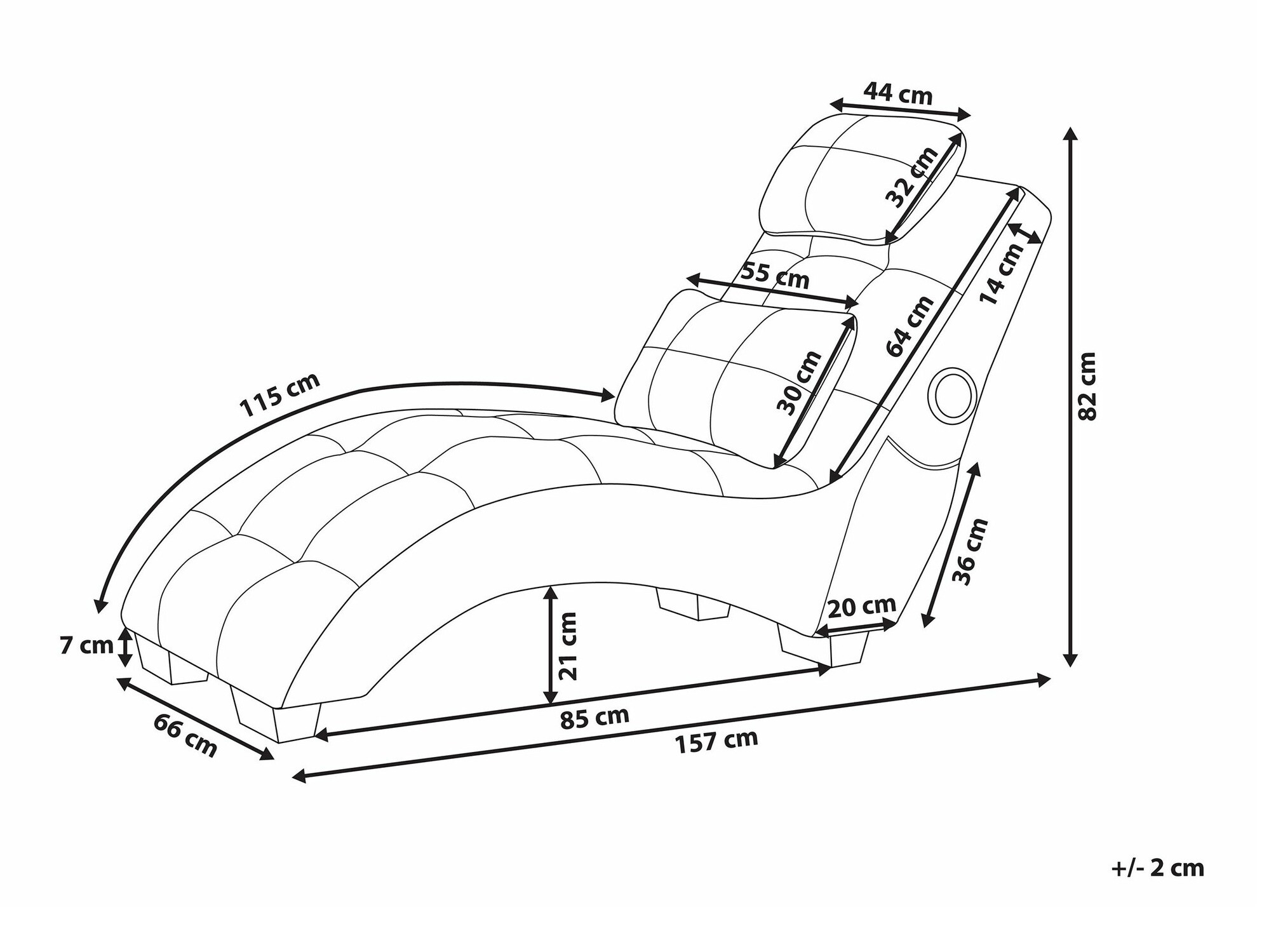 Počivalnik Berwyn 1426 (Siva)