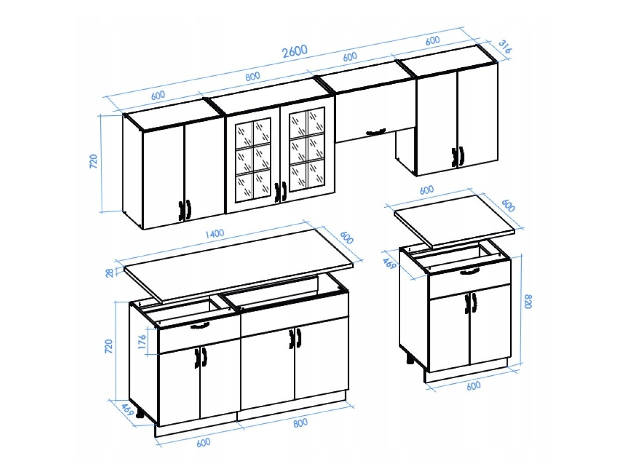 Kuhinjski blok Houston 1585