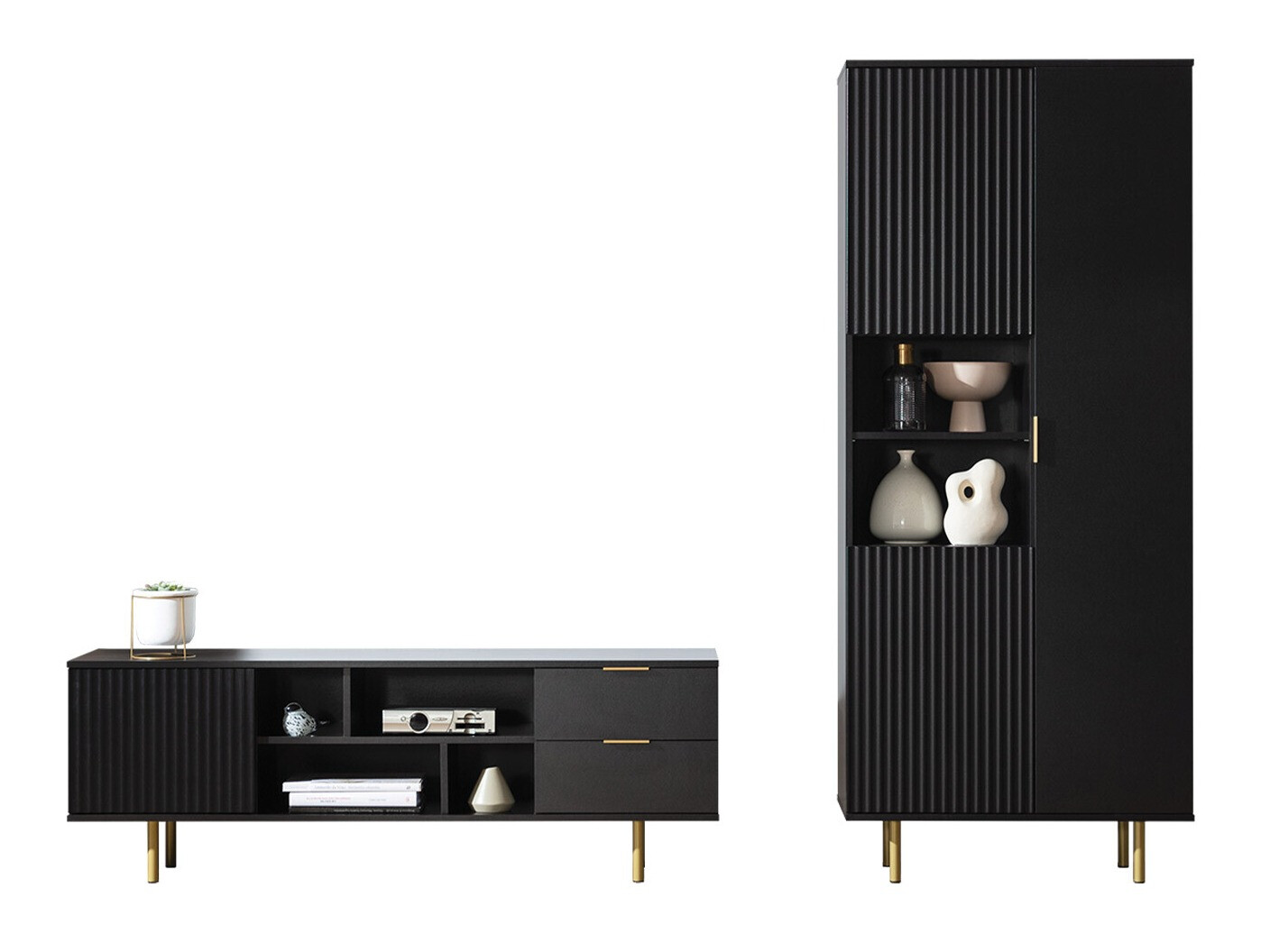 Komplet za dnevno sobo Decus III (Črna)