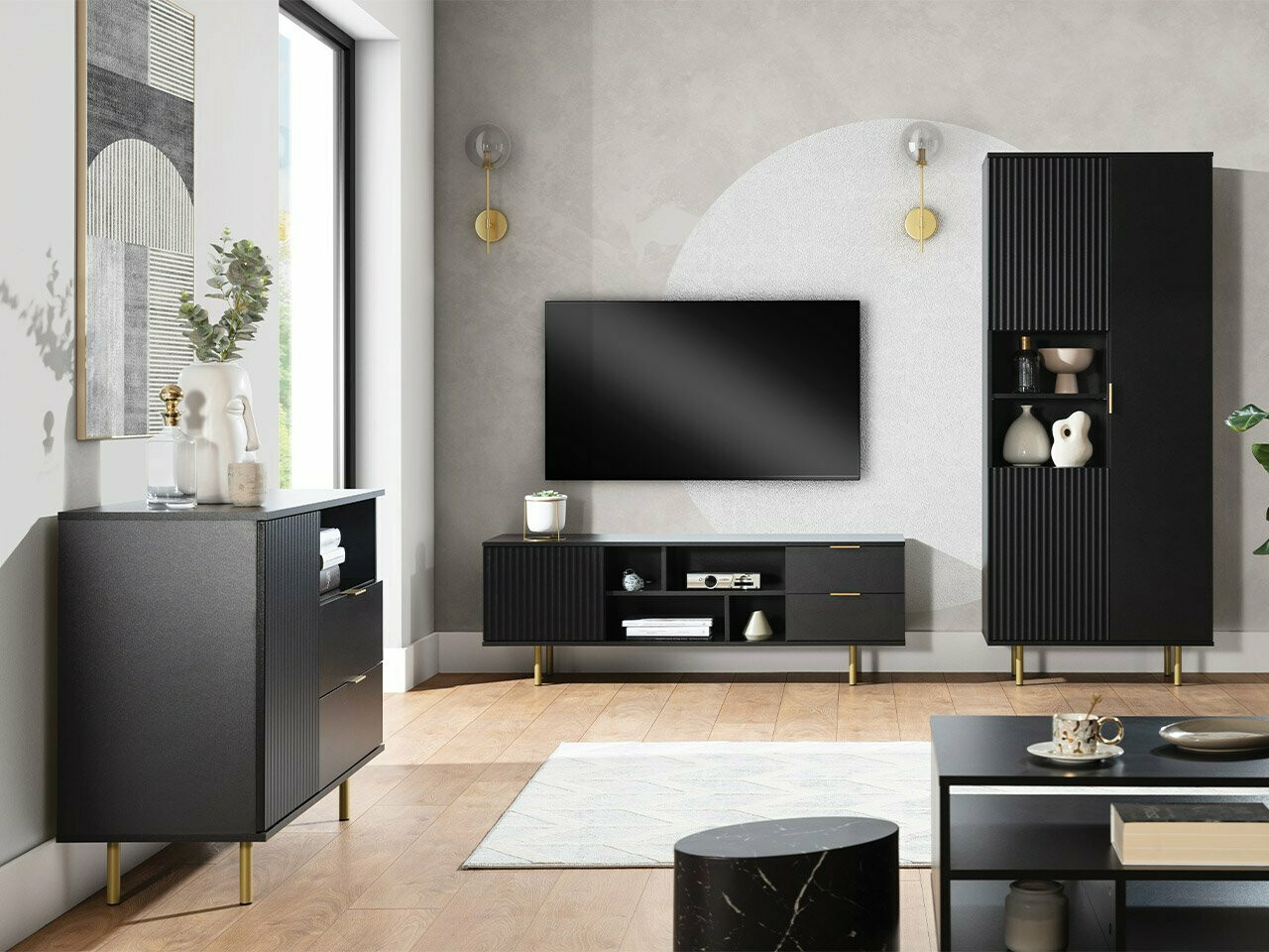 TV-omarica Decus (Črna)