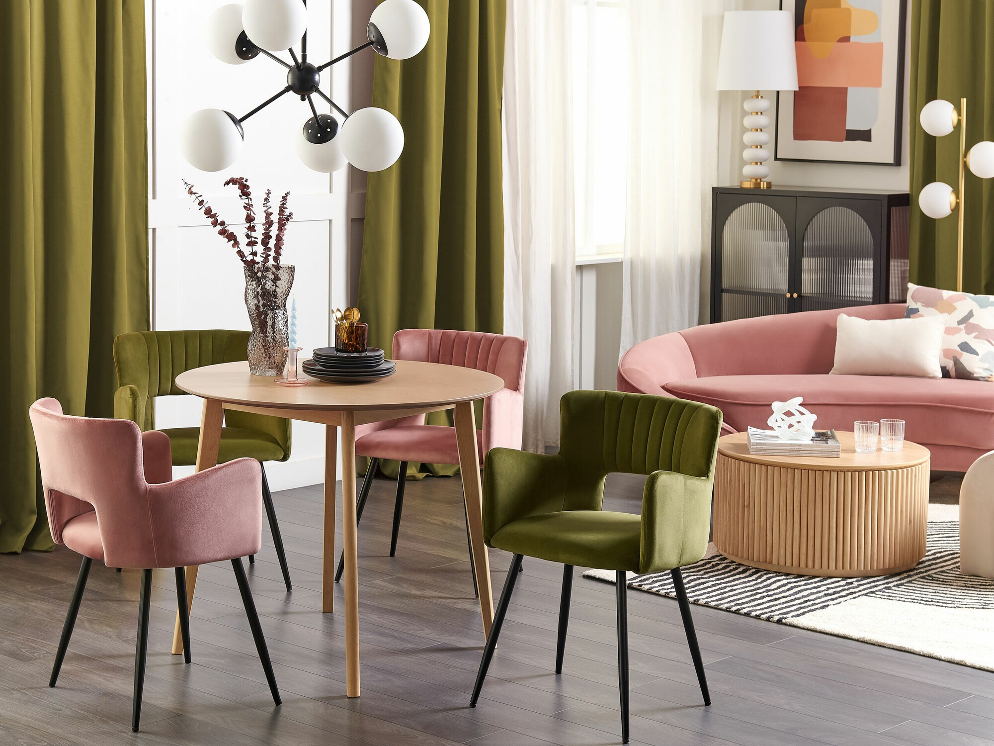 Komplet stolov Berwyn 1465 (Kaki)