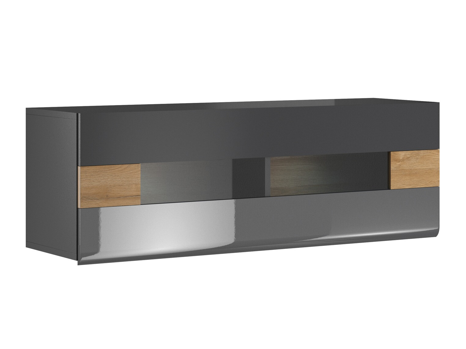 Stenska omarica Torsone 116 (Antracit + Gloss antracit + Hrast Grandson)