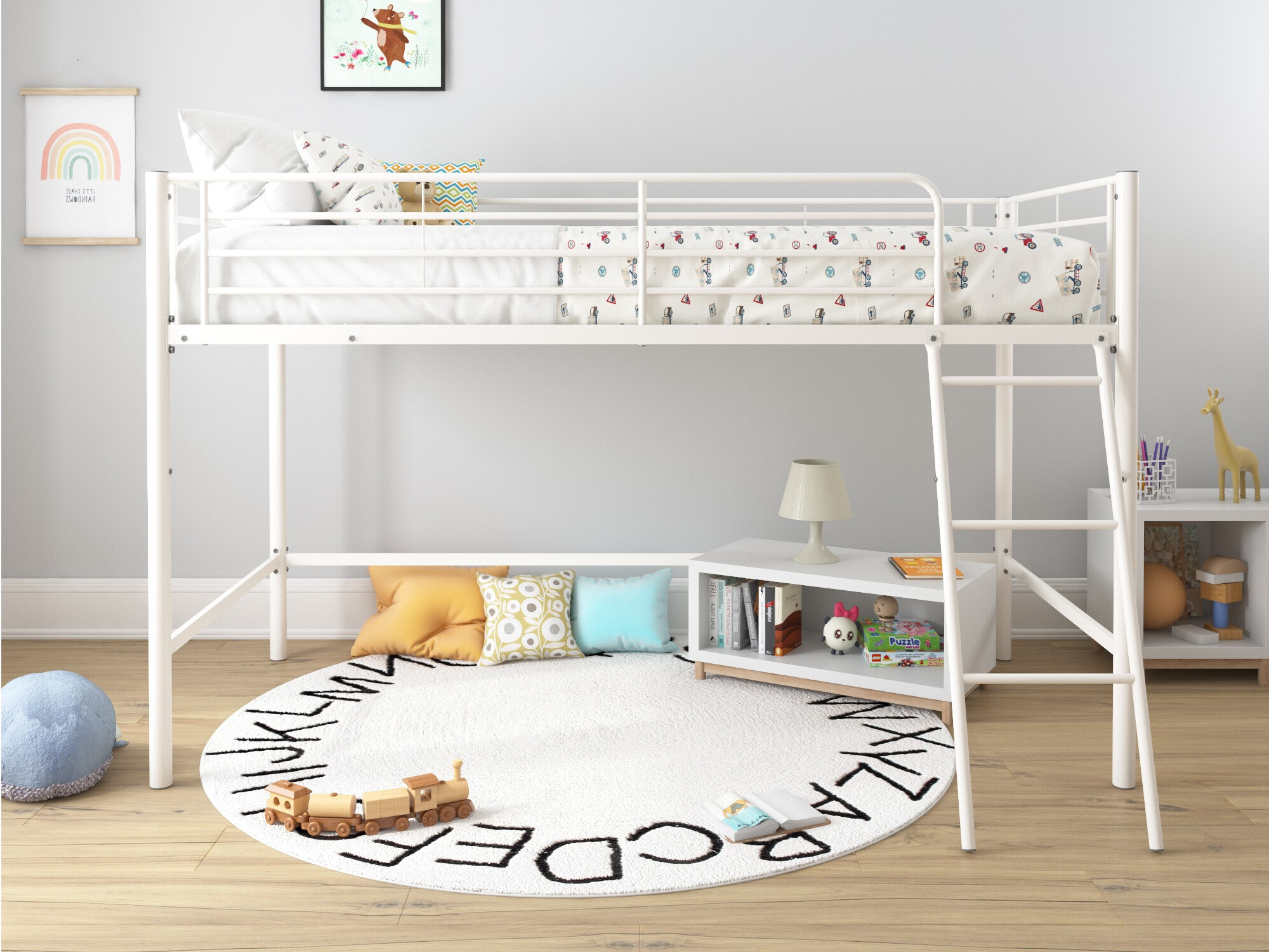 Visoka postelja Denton 1224 (Bela)