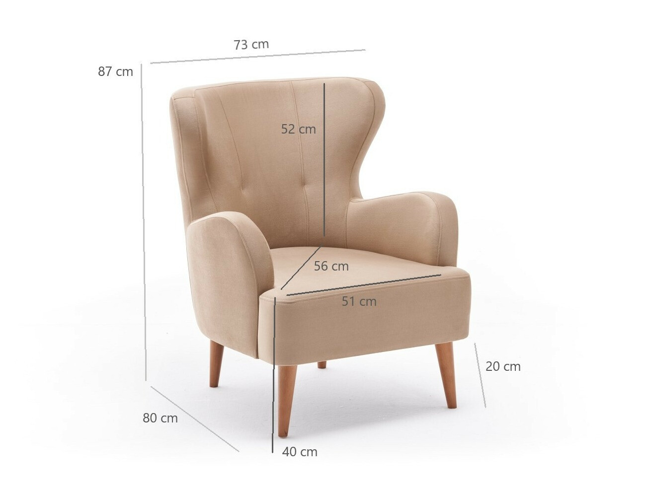 Fotelj Altadena 458 (Krema)