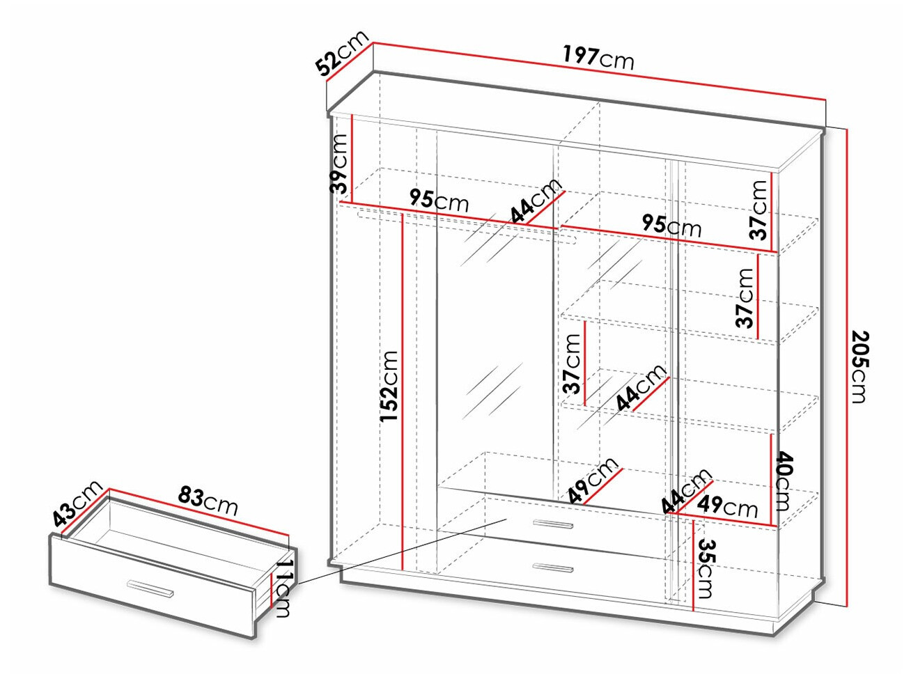 Garderobna omara Tenodeu 121