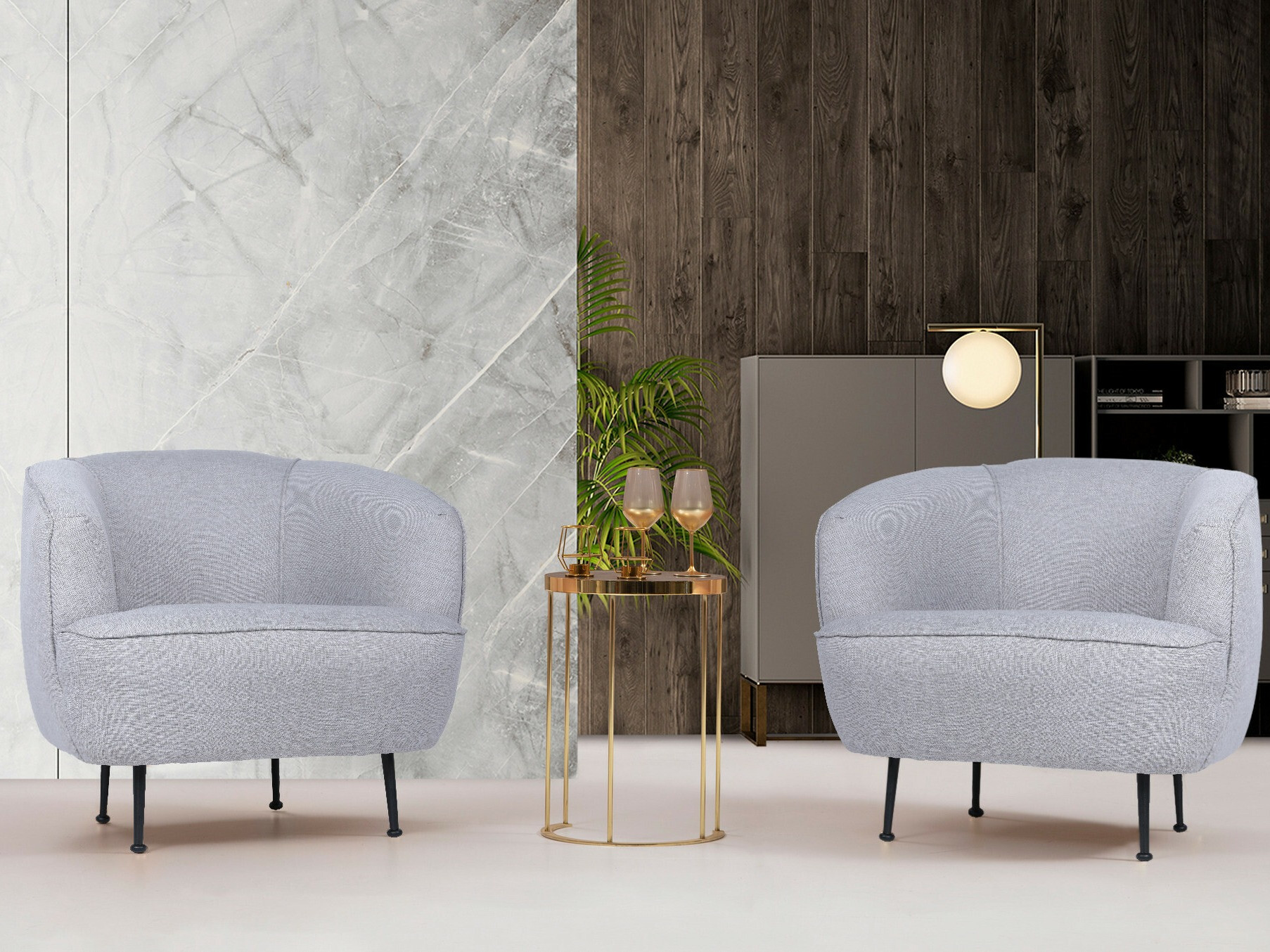 Fotelj Altadena 465 (Svetlo siva)