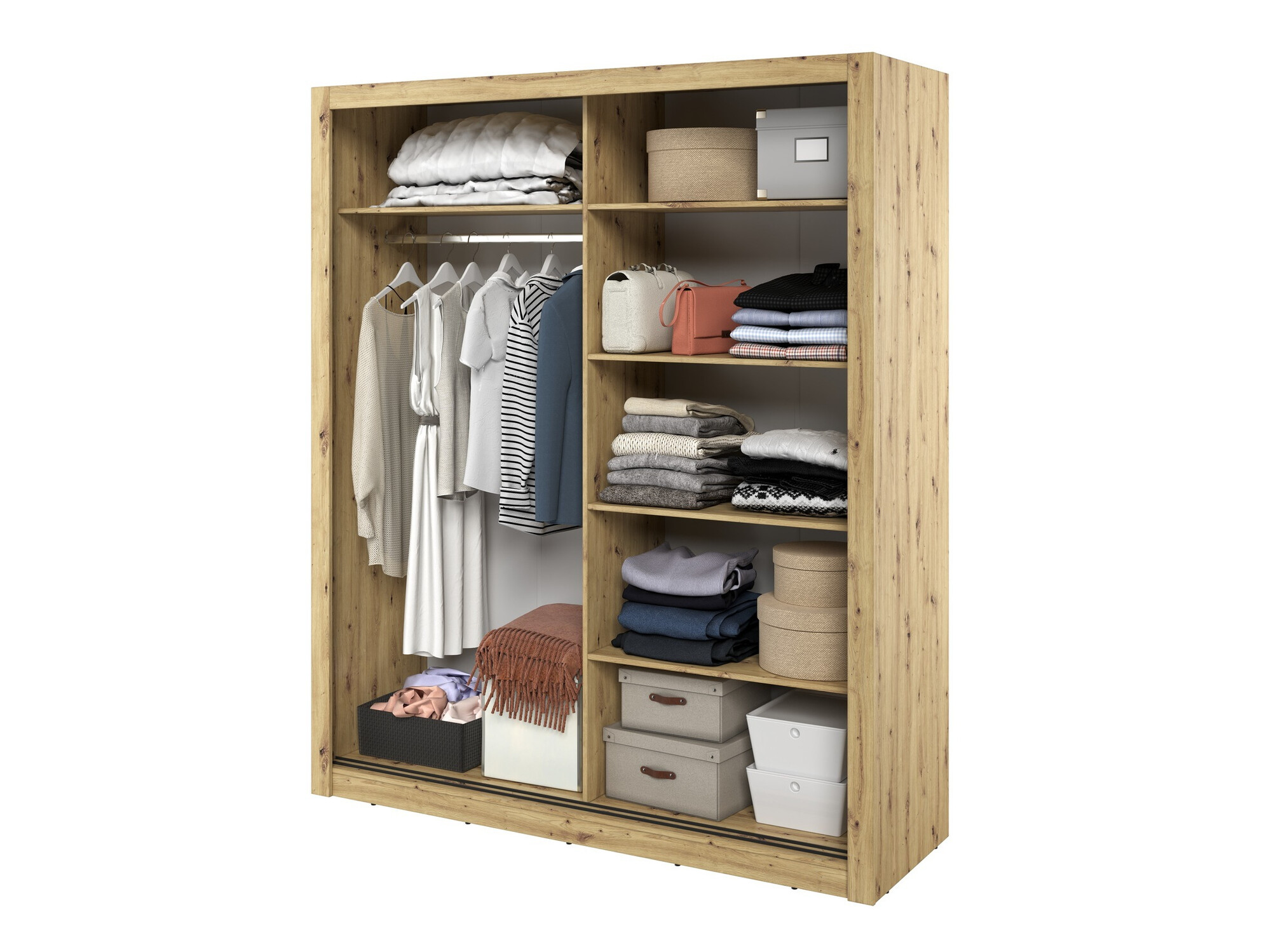 Garderobna omara Fresno 102 (Artisan hrast)