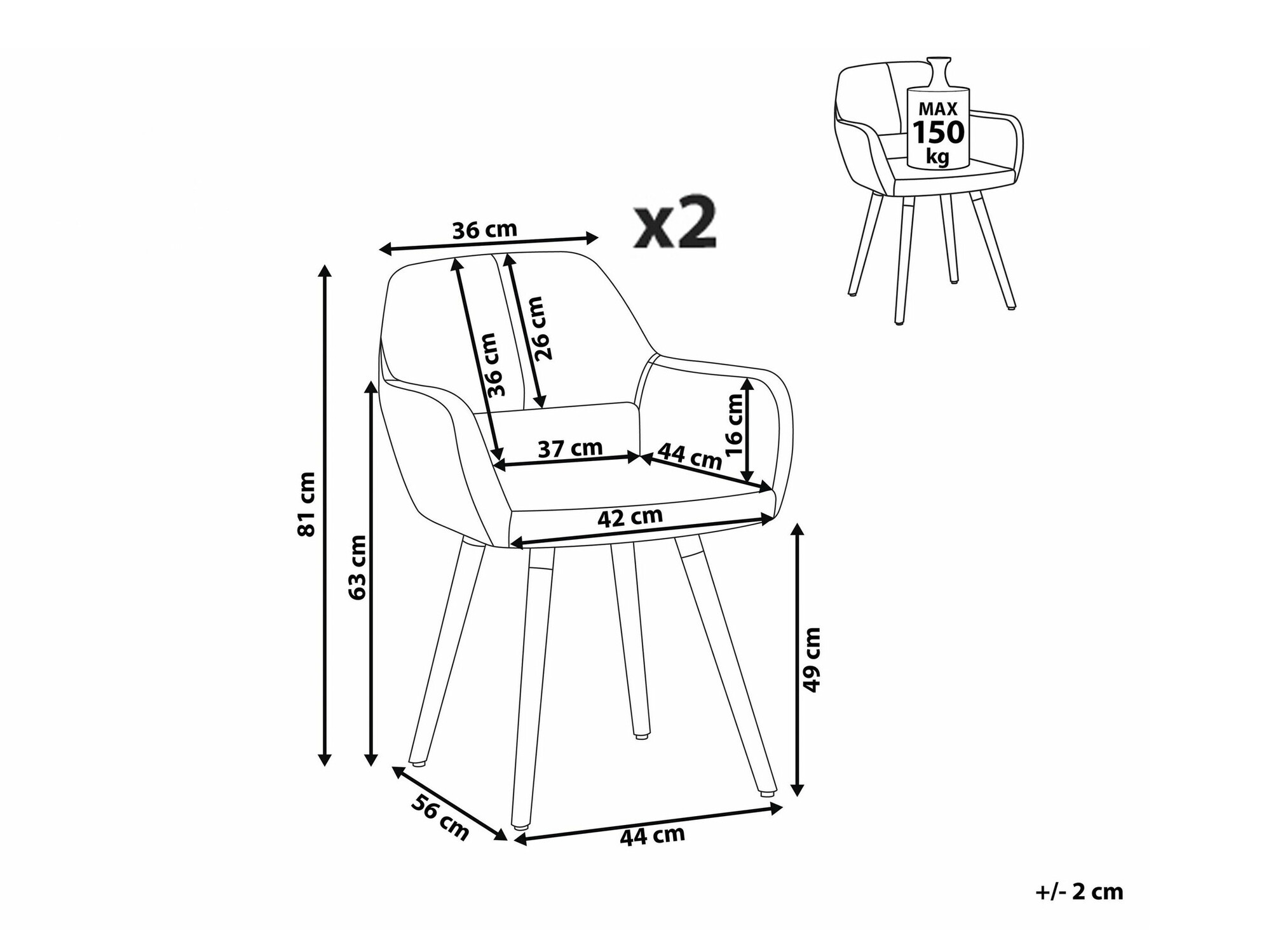 Komplet stolov Berwyn 1504 (Svetlo siva)