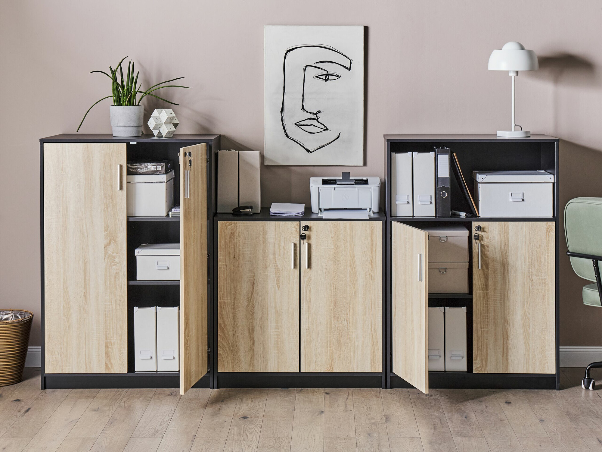 Omarica Catferu 112 (Črna + Svetlo rjava)