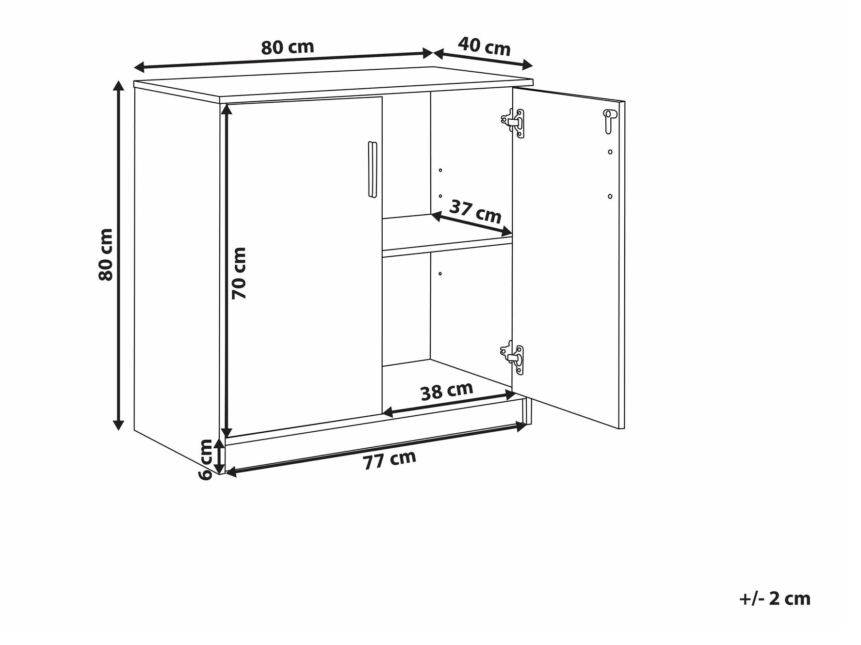 Omarica Catferu 112 (Črna + Svetlo rjava)