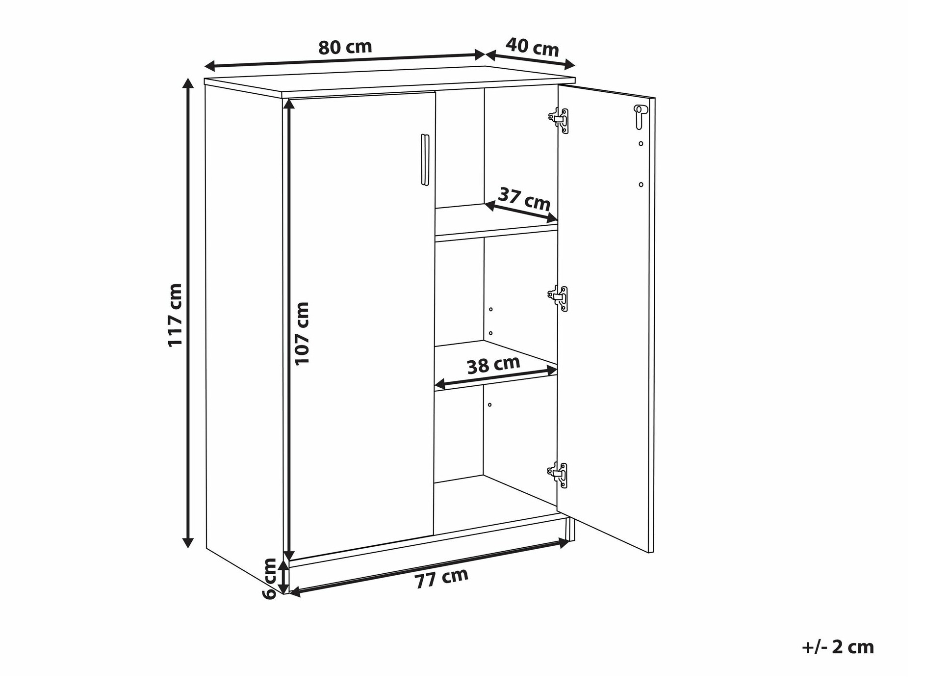 Omarica Catferu 114 (Črna + Svetlo rjava)