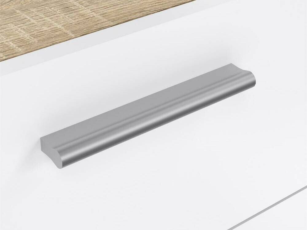 Komoda Tustin 130 (Sijaj bela + Hrast)