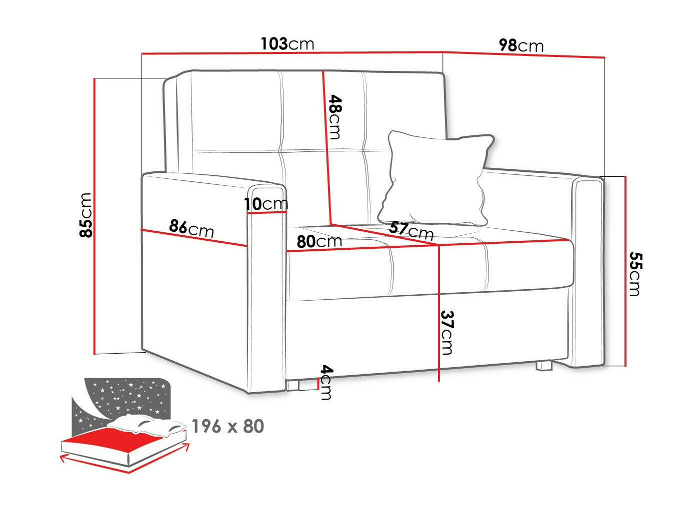 Fotelj Columbus 104 (Alova 36 + Alova 29)