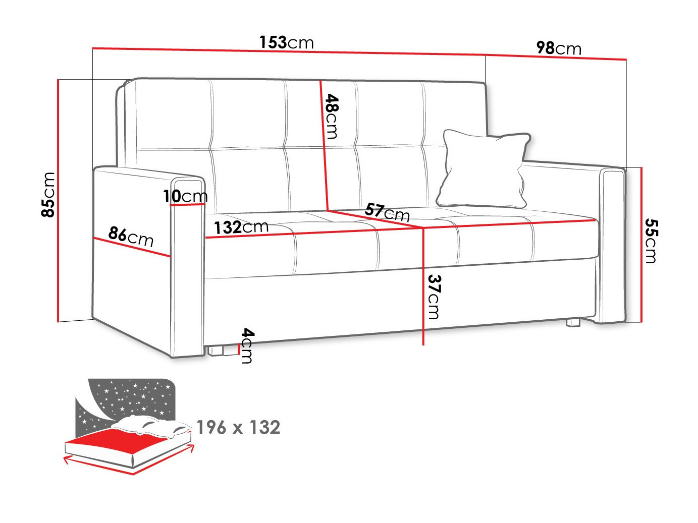 Raztegljiv kavč Nuvora III (Spirit 11)