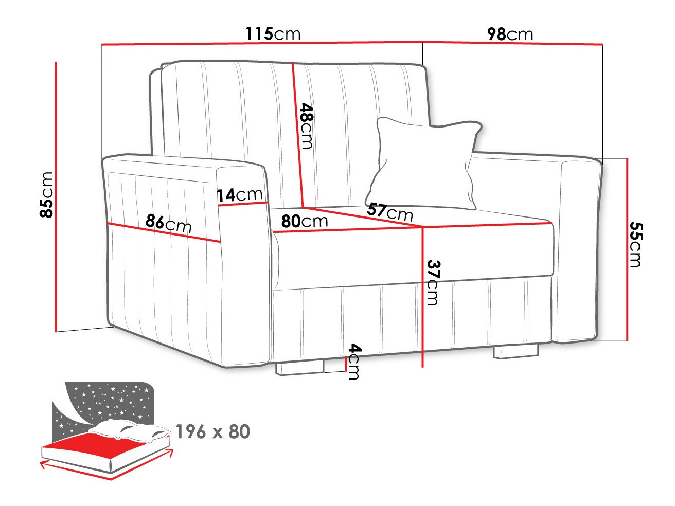 Fotelj Columbus 135 (Kronos 31)