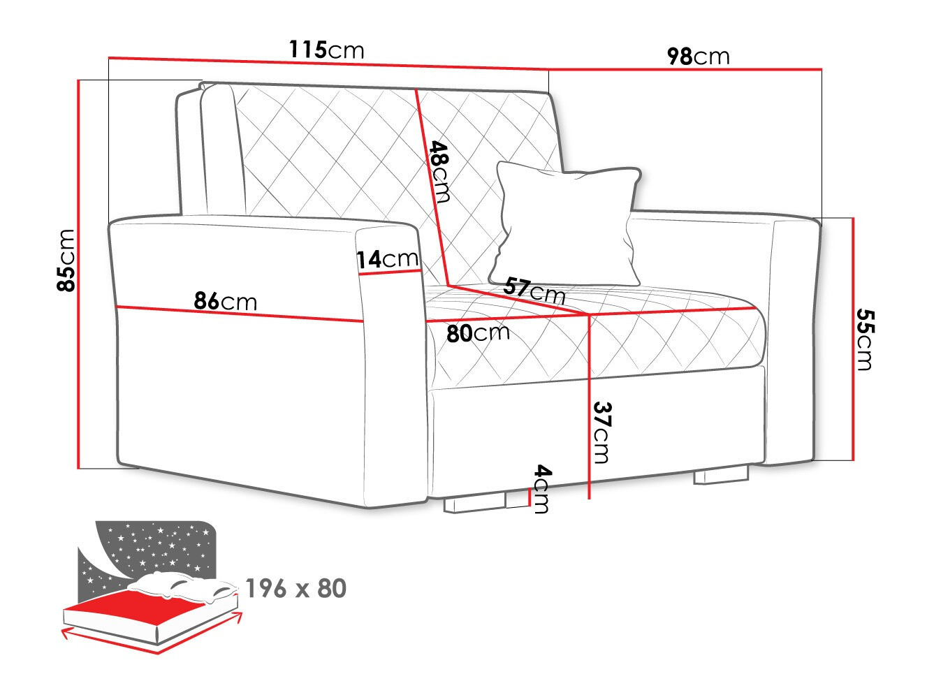 Fotelj Columbus 145 (Zanzibar 190)