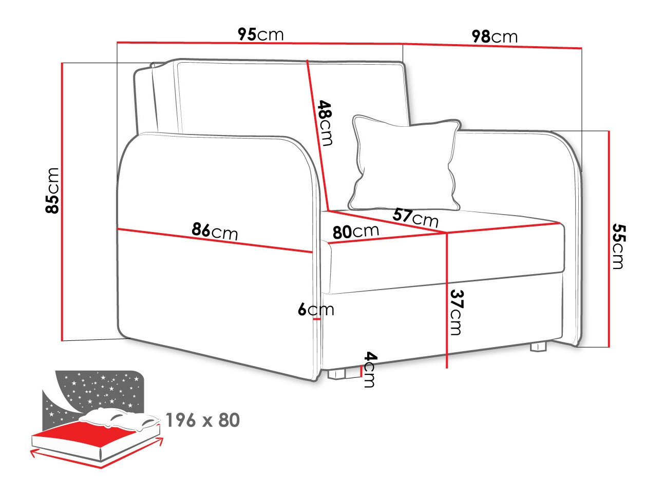 Fotelj Columbus 125 (Mono 232)