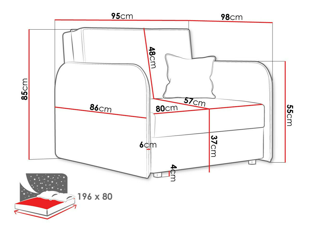 Fotelj Columbus 125 (Mono 248)