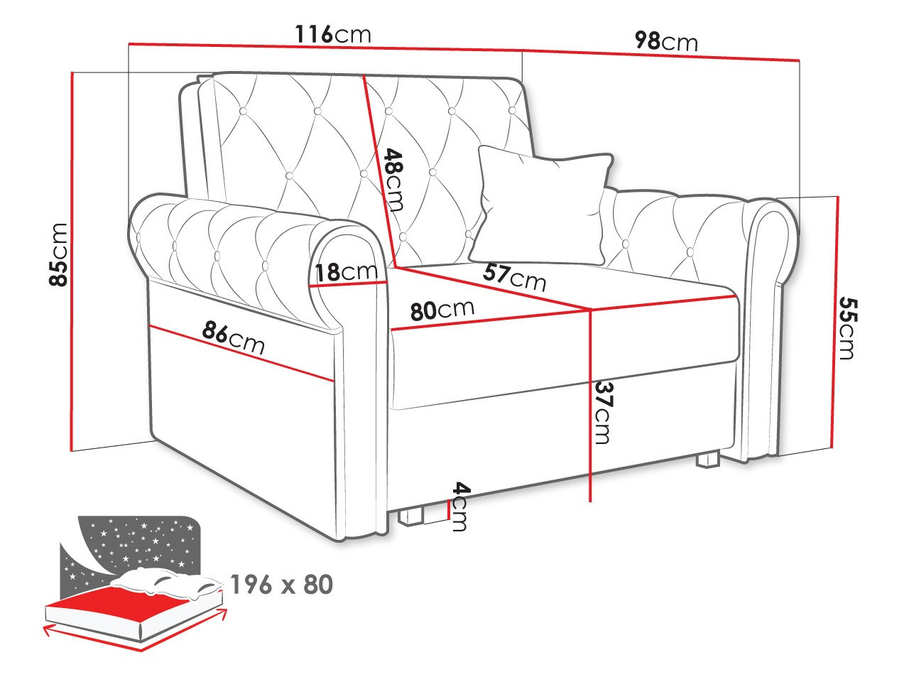 Fotelj Columbus 200 (Kronos 09)