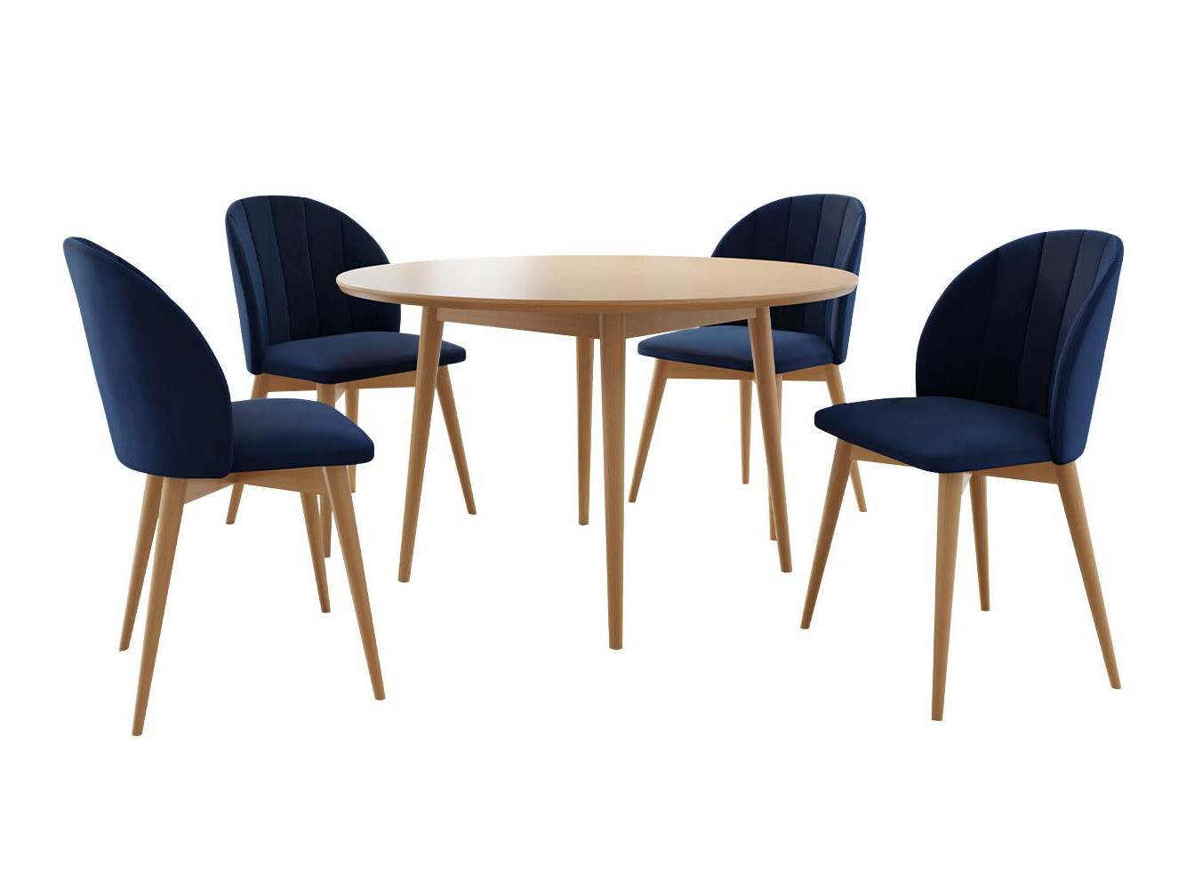 Jedilniški komplet Racine 127 (Rjava + Magic Velvet 2216)