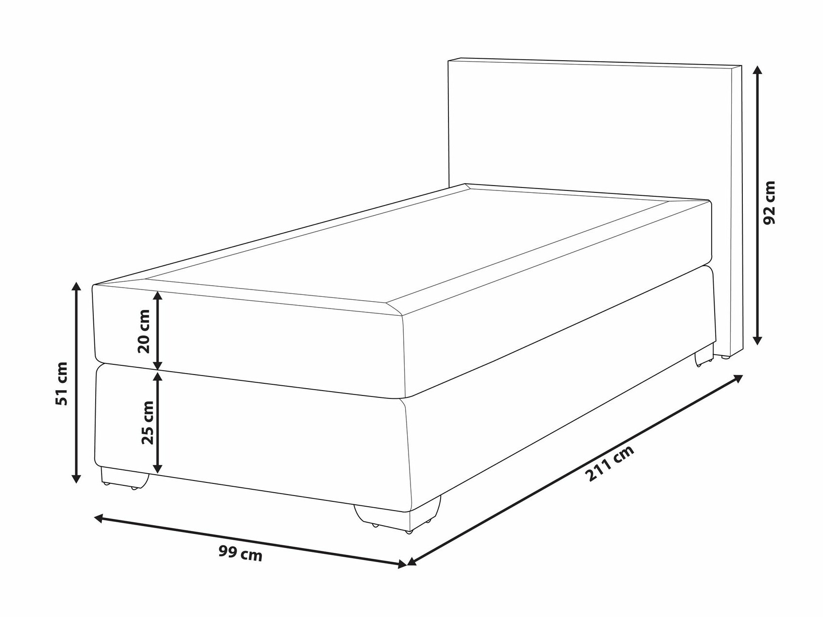 Boxspring postelja Berwyn 1548 (Siva)
