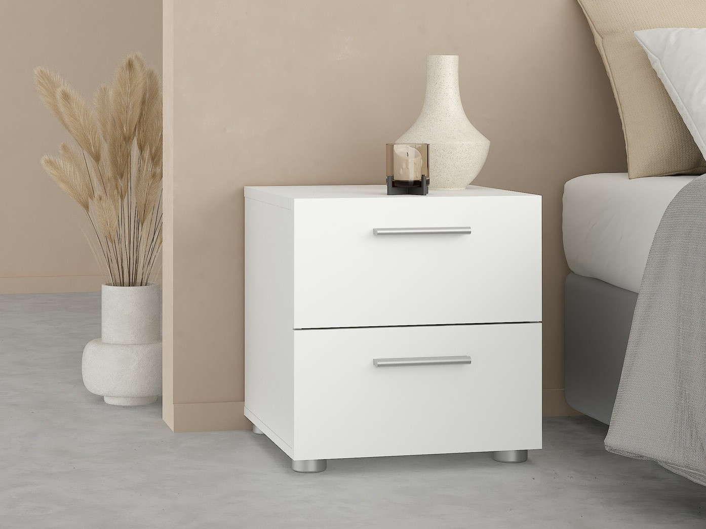 Nočna omarica Tustin 126 (Bela)