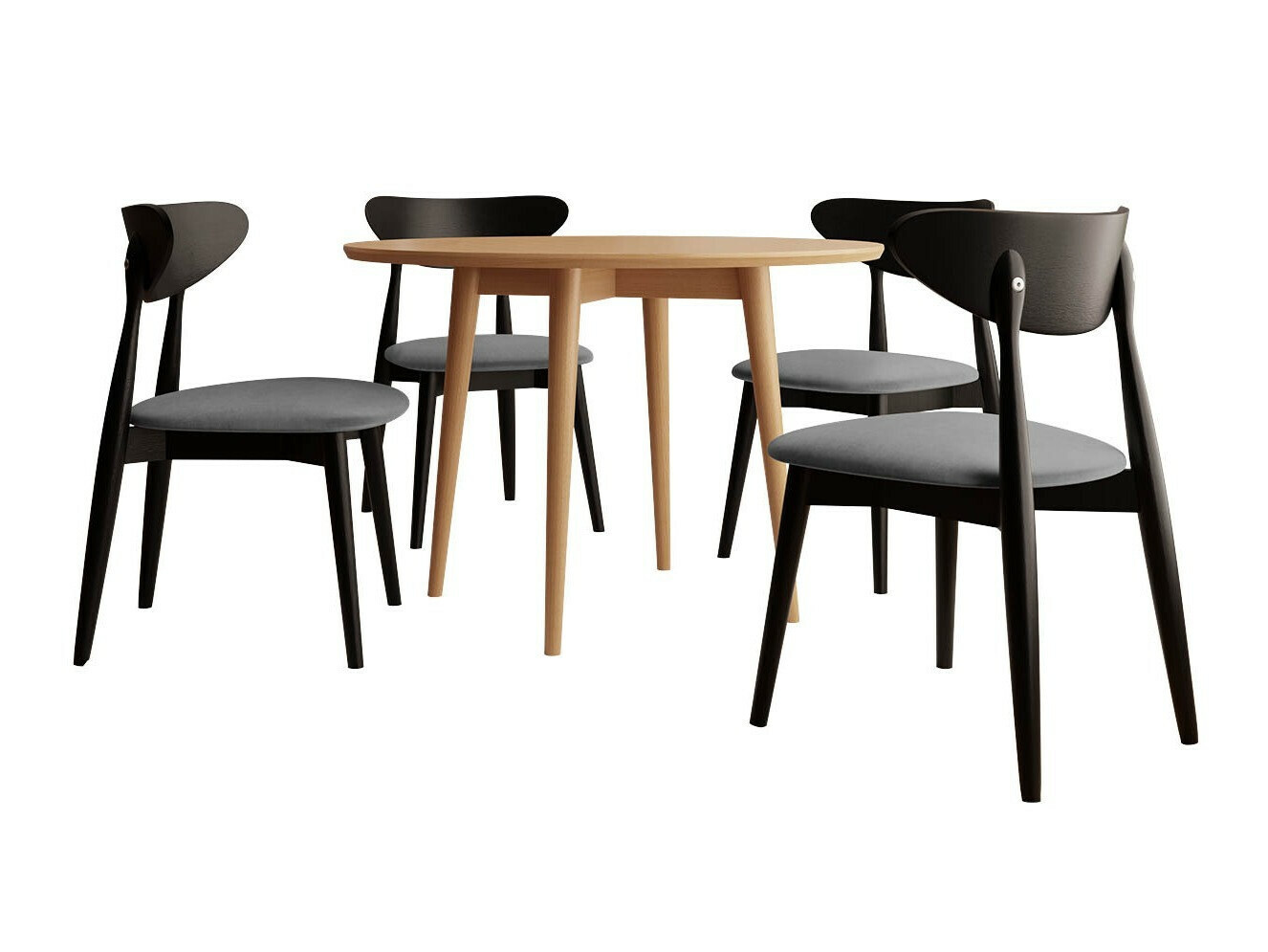 Jedilniški komplet Racine 124 (Črna)