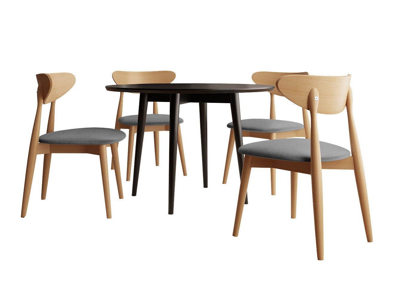 Jedilniški komplet Racine 124 (Rjava)