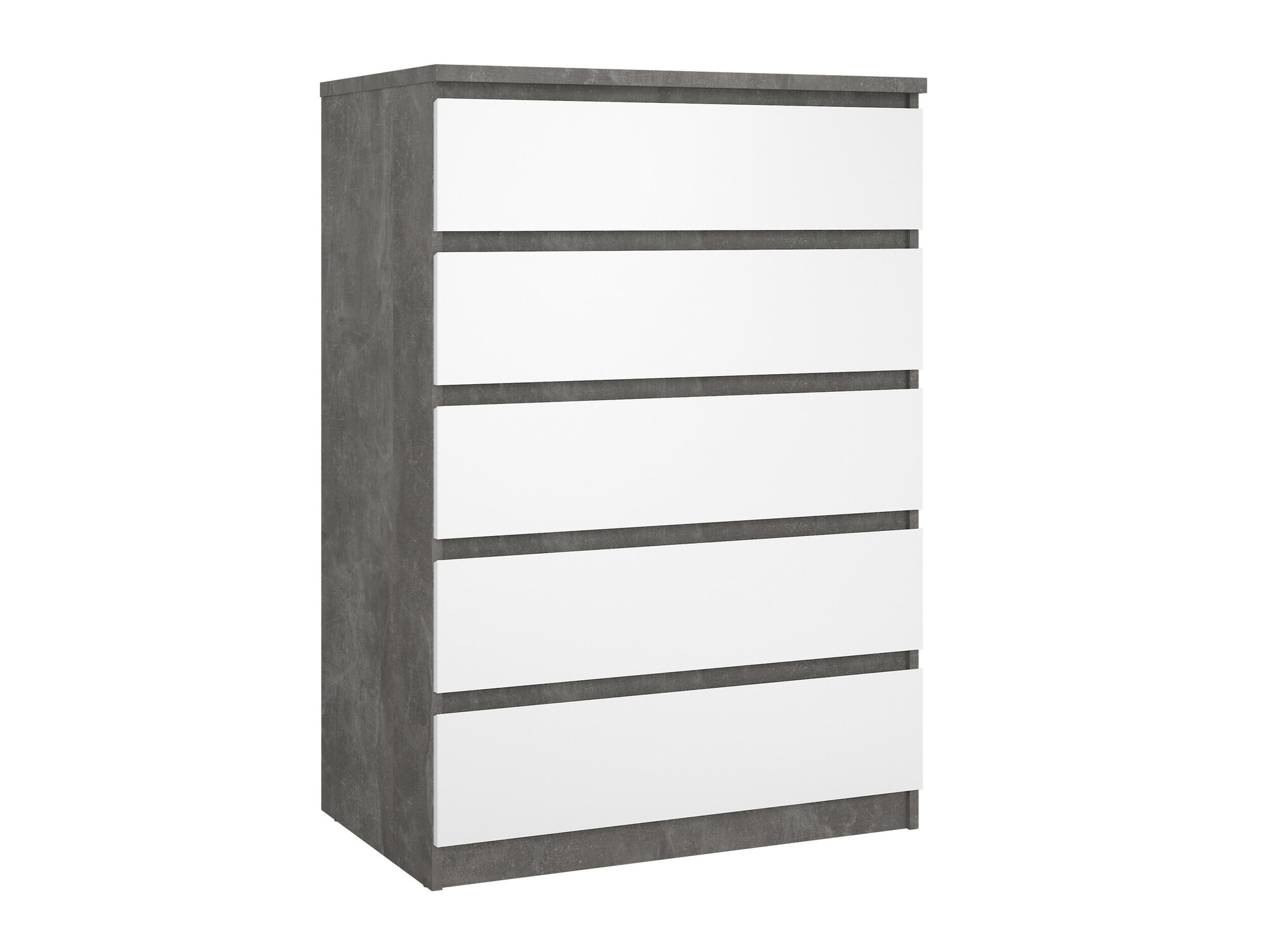 Komoda Tustin M106 (Sijaj bela + Beton)