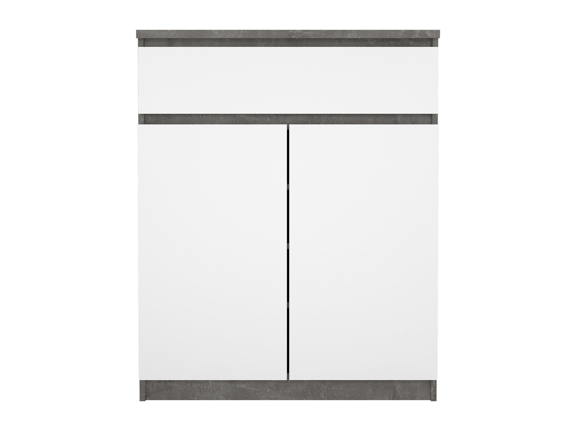 Komoda Tustin M108 (Sijaj bela + Beton)