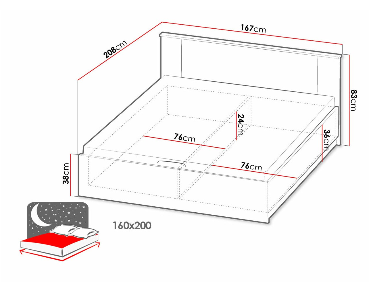 Postelja Tenodeu 127
