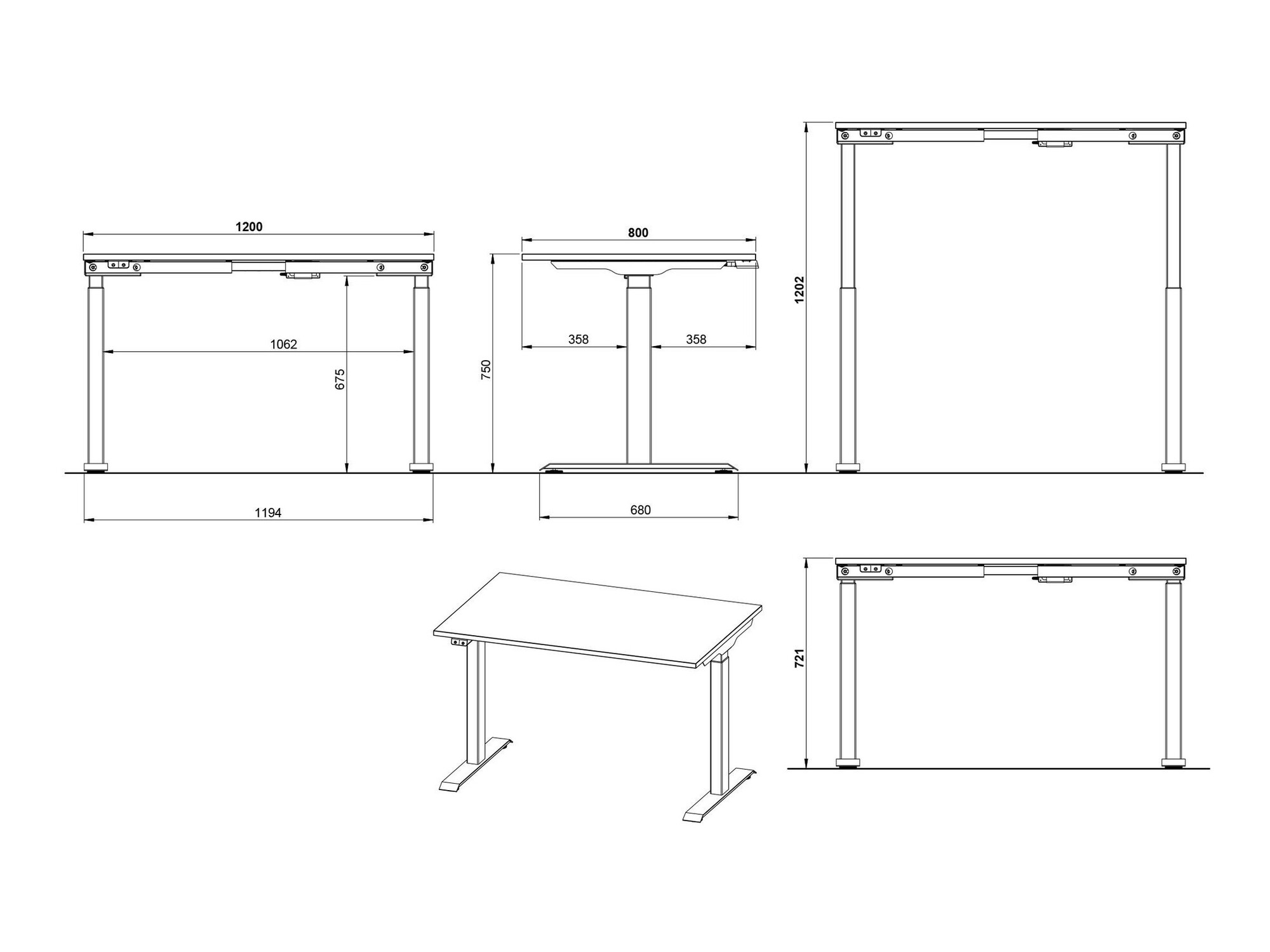 Dvižna pisalna miza Sacramento 417 (Navarra hrast + Bela)