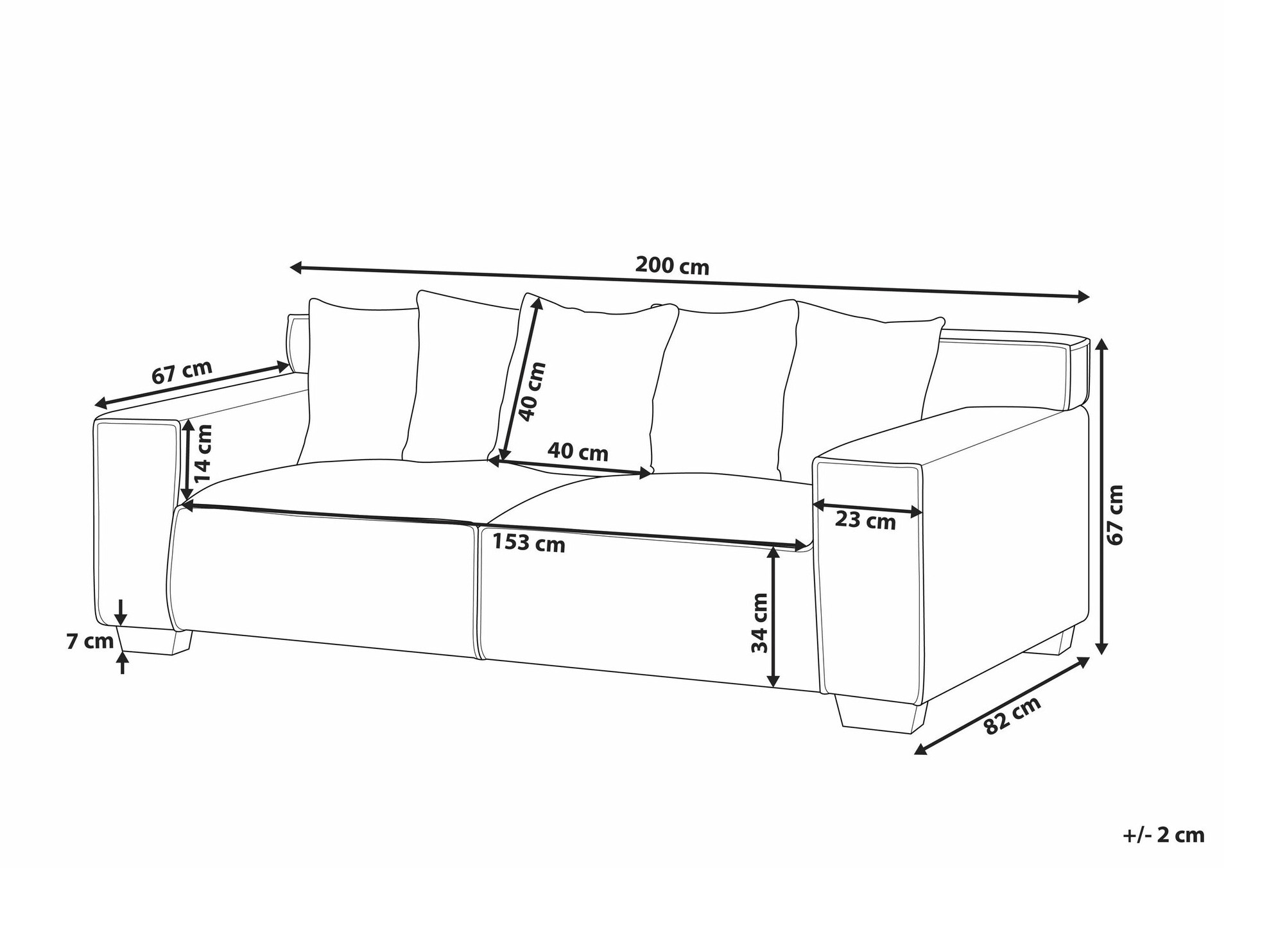 Kavč Berwyn 1570 (Temno siva)