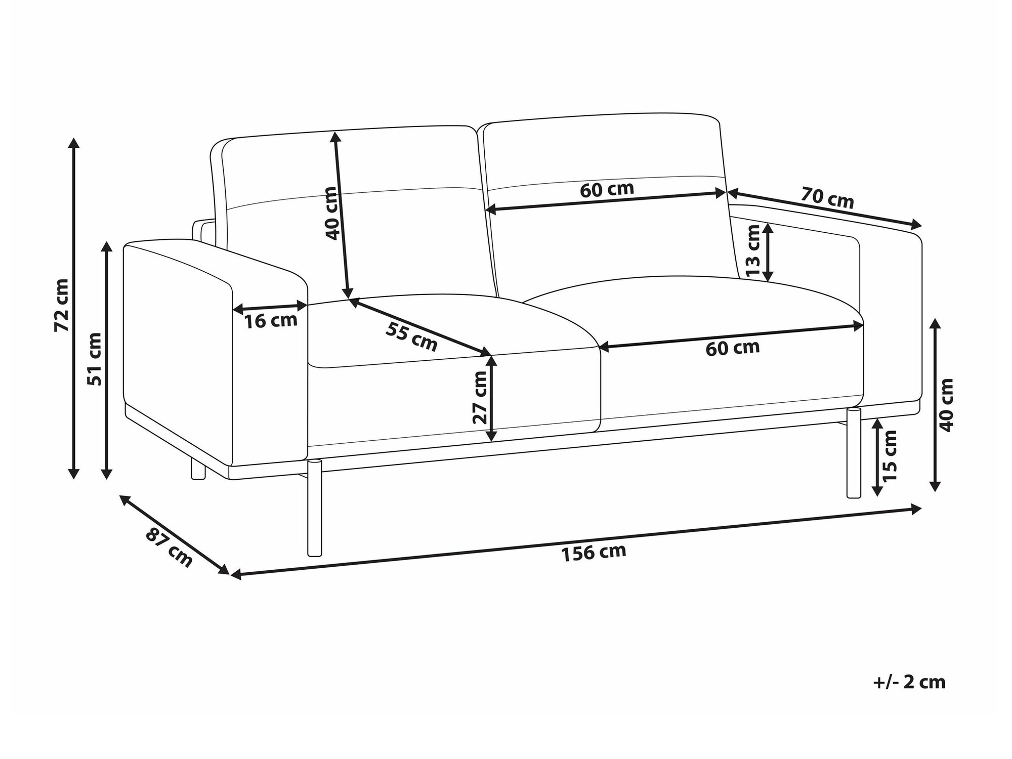 Kavč Berwyn 2066 (Črna)