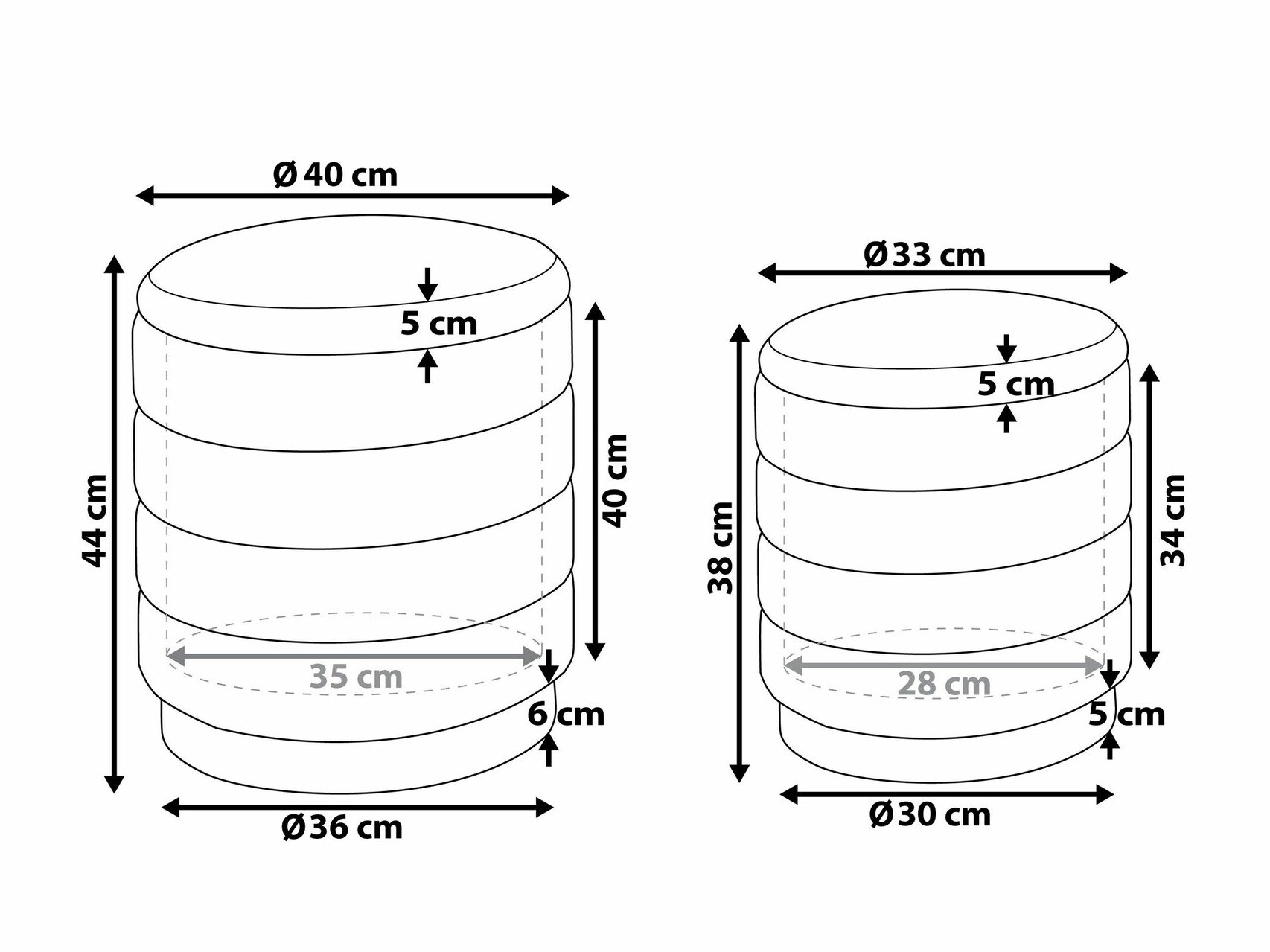 Komplet taburejev Berwyn 1577 (Temno rumena)