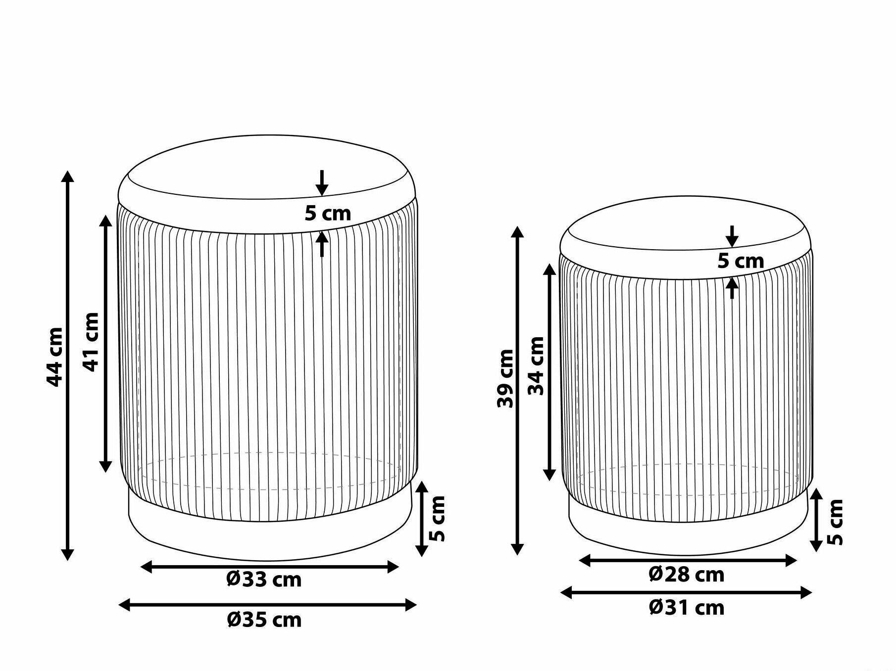 Komplet taburejev Berwyn 1583 (Oranžna)