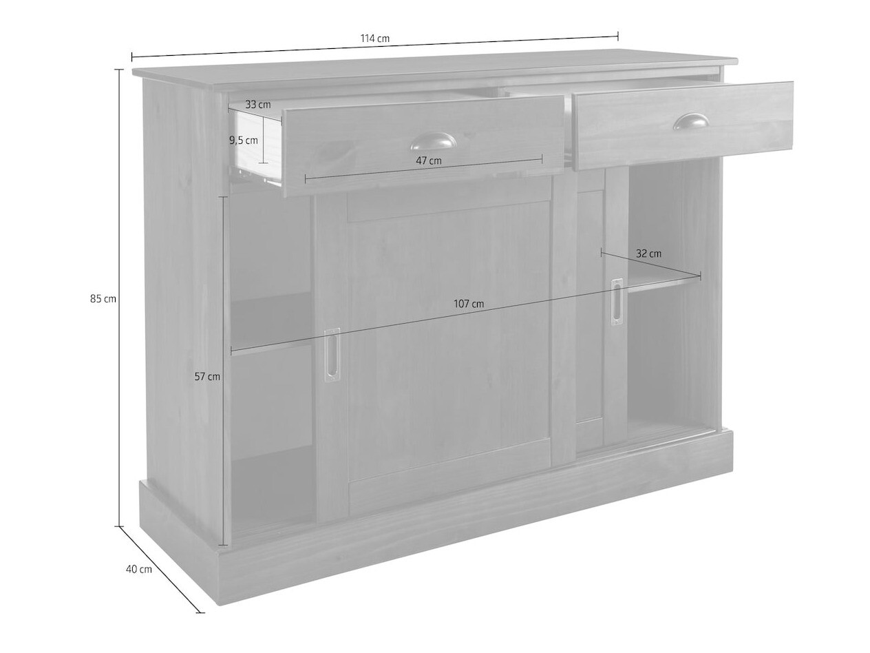 Komoda Felelma 103 (Svetlo rjava)