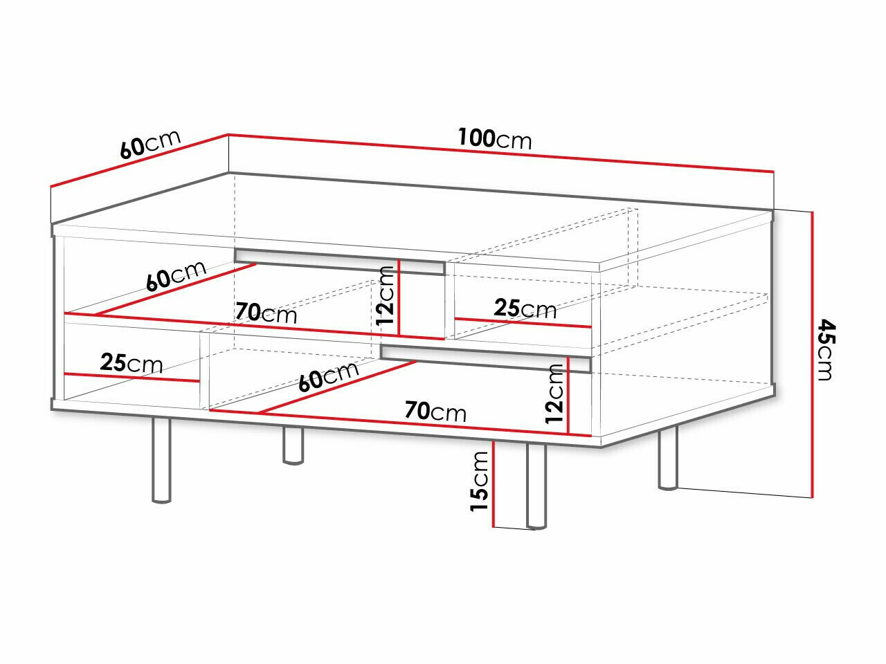 Klubska mizica Decus (Kašmir)