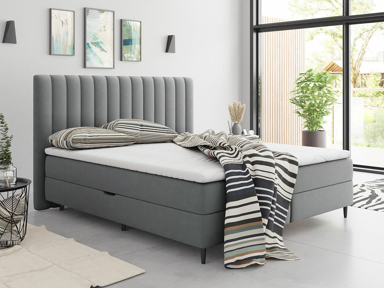Boxspring postelja Indiana 142 (Swing 17)