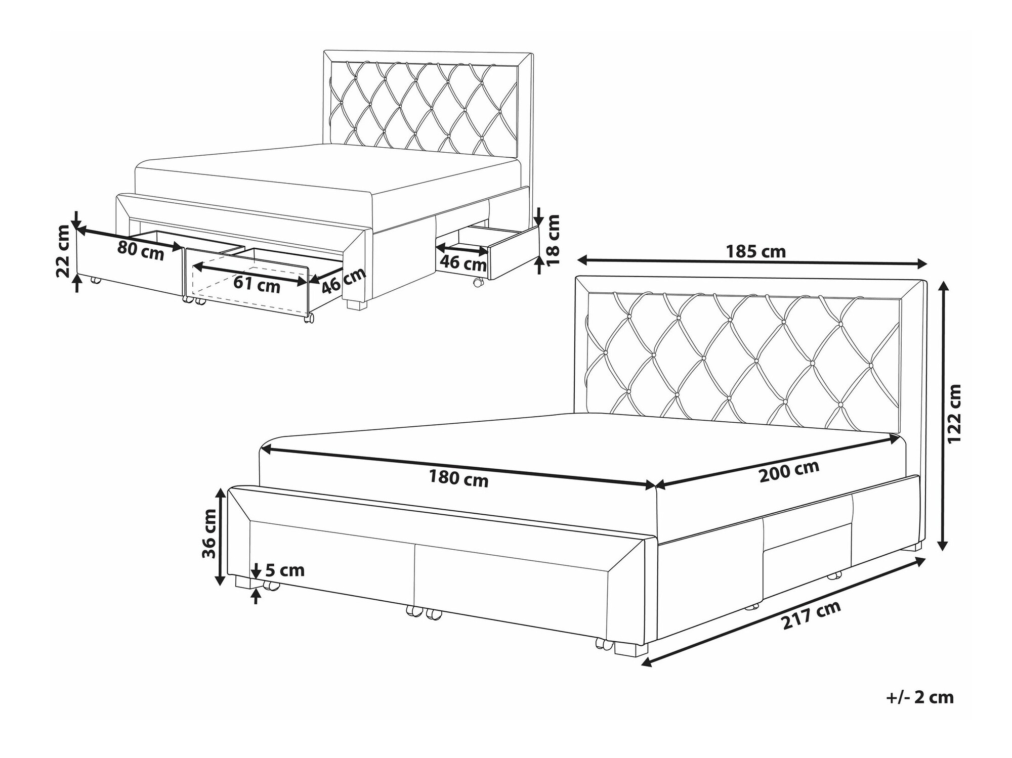 Postelja Berwyn 1607 (Svetlo siva)