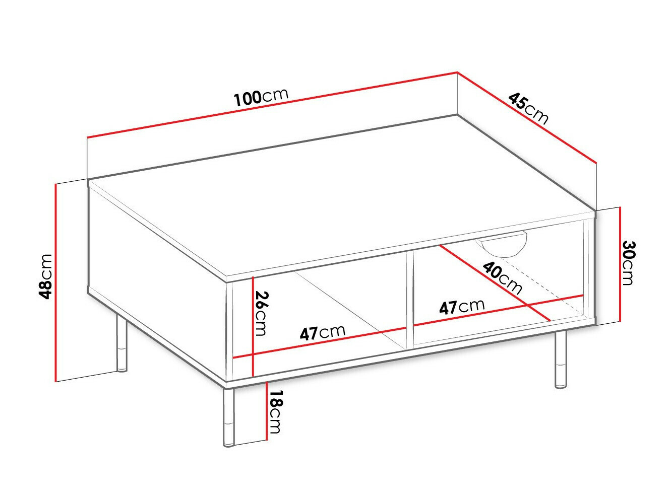 Klubska mizica Comfivo Levevai 102