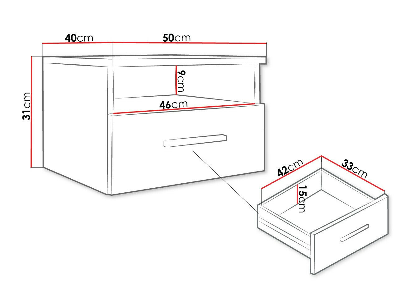 Nočna omarica Comfivo Romtea 102